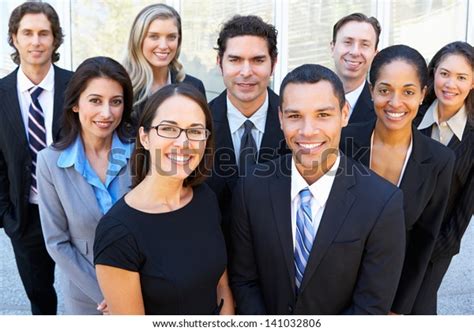 Portrait Business Team Outside Office Stock Photo Edit Now 141032806