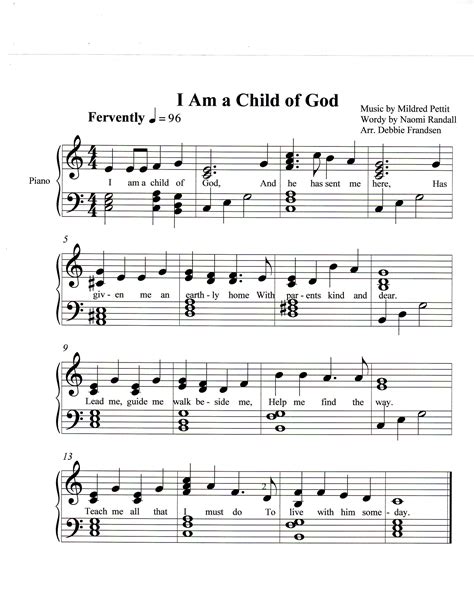 I Am A Child Of God Lets Play Music Lds Music Music Lessons Piano