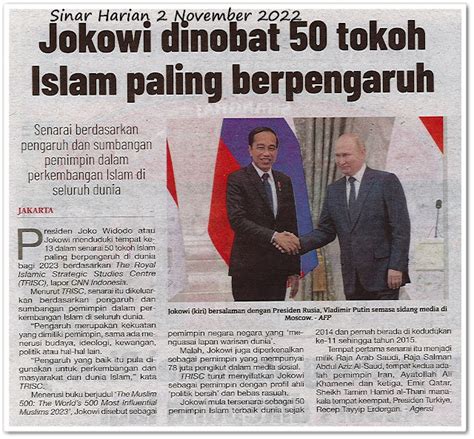 Jokowi Dinobat 50 Tokoh Islam Paling Berpengaruh Senarai Berdasarkan