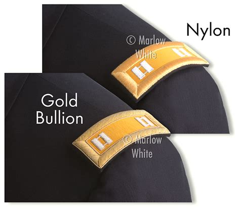 Army Shoulder Straps Differences Between Gold Bullion And Nylon