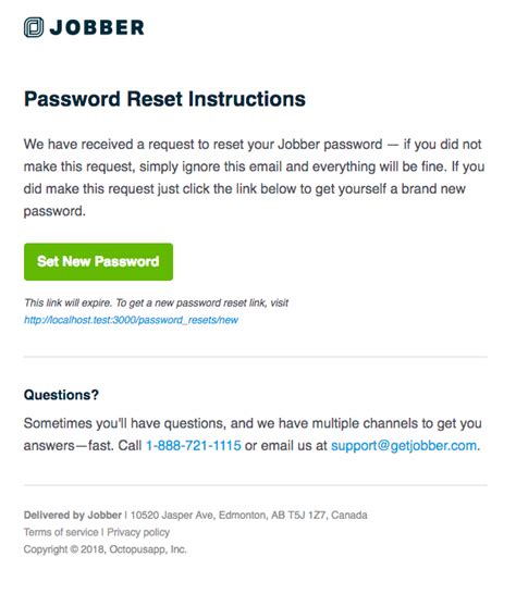 Password Reset Troubleshooting Jobber Help Center