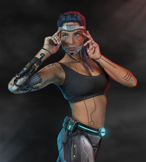 Artstation Cyberpunk Female