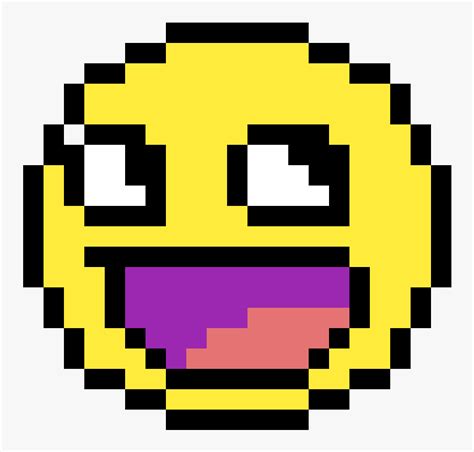 Smiley Face Pixel Art Grid
