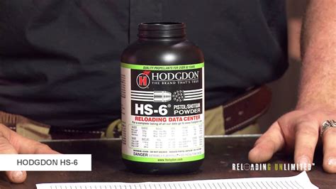 Hodgdon Hs 6 At Reloading Unlimited Youtube