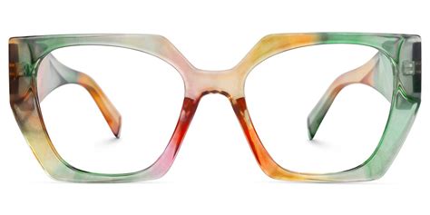Faridah Geometric Multicolor Eyeglasses Vooglam