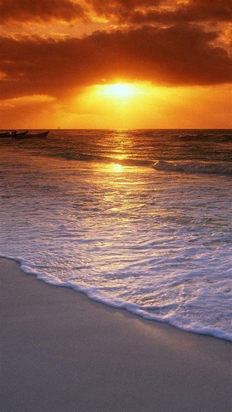 Download Ocean Beach Sunset Hd Iphone Wallpaper Part One By