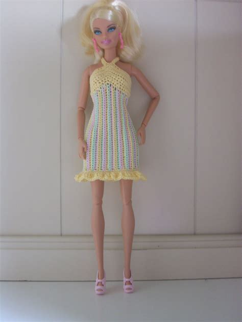 Crochet For Barbie The Belly Button Body Type Striped Sherbet Sundress