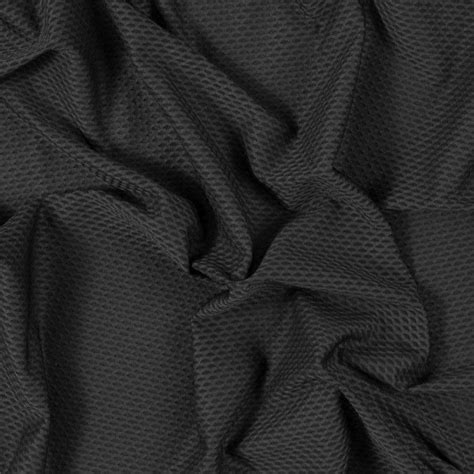 Solid Black Stretch Mesh With Wicking Capabilities Mood Fabrics