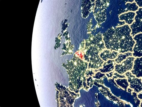 Belgium On Globe From Space Stock Illustration Illustration Of Planet