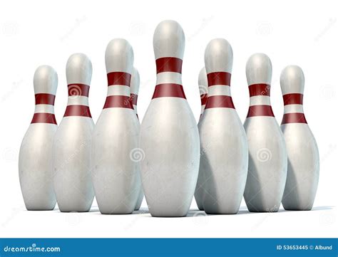 Ten Pin Bowling Pins Stock Illustration Illustration Of Shape 53653445