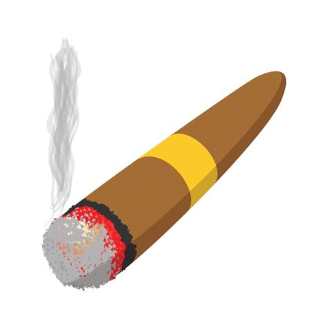 Brown Cigar Burned Cartoon Icon 14167502 Vector Art At Vecteezy