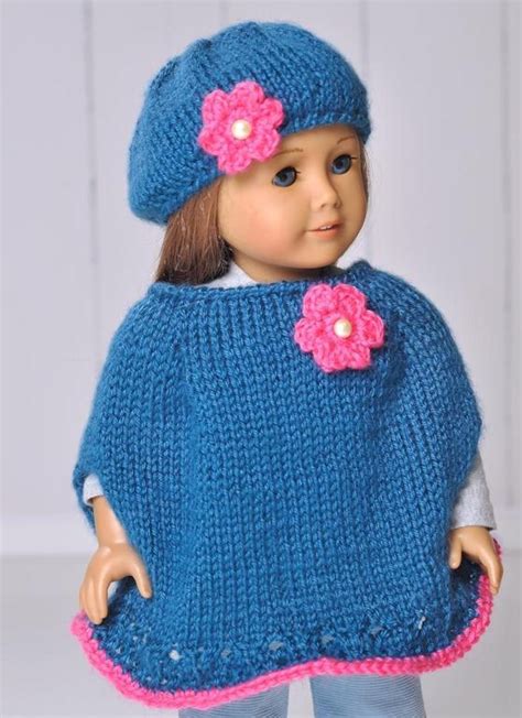 Doll Beret And Poncho Doll Clothes American Girl American Girl Doll