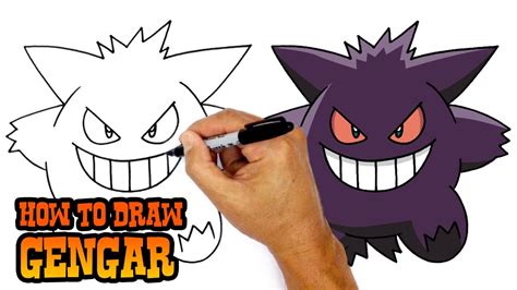 Pokemon pokemon couples pokemon characters chibi pokemon art fan art favorite character pokemon comics pokemon drawings. How to Draw Gengar | Pokemon - YouTube
