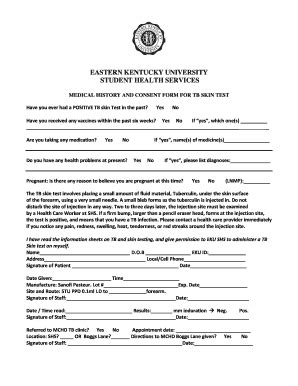Tb Skin Test Consent Form Fill And Sign Printable Template Online