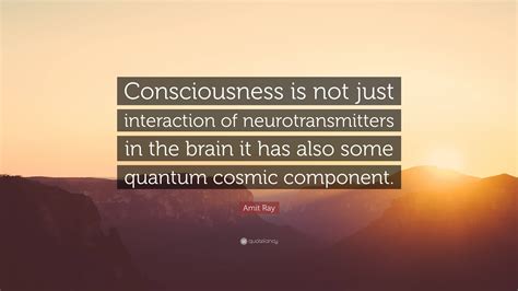 Amit Ray Quote “consciousness Is Not Just Interaction Of