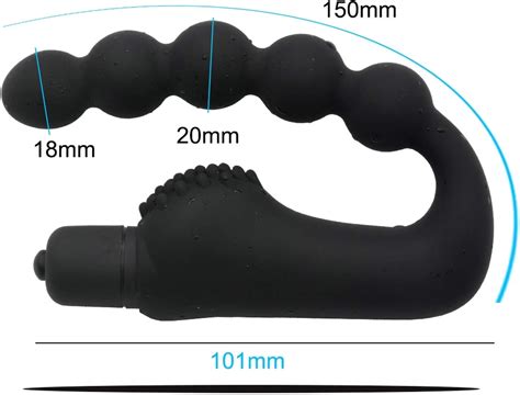 10 frequency unisex vibrating anal beads butt plug vibration silicone prostate