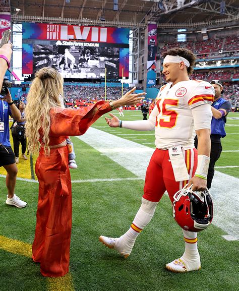 Patrick Mahomes Wife Brittany Does Chiefs Red Loungewear At Super Bowl