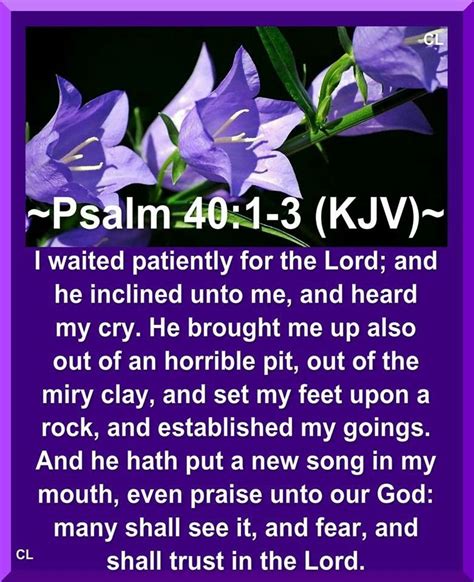 Psalm 40 1 3 KJV I Waited Patiently For The Lord Mildred