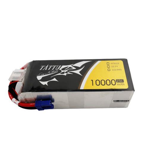 Tattu 222v 25c 6s 10000mah Lipo Battery Pack With Ec5 Plug For Uav