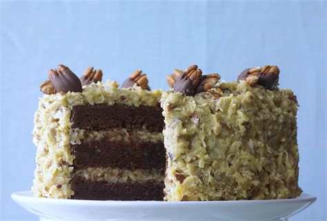 This is a recipe for german chocolate cake from scratch, with a coconut pecan frosting and filling. German Chocolate Layer Cake Recipe