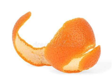 Skin Of Orange Isolated On White Background Orange Peel Stock Photo