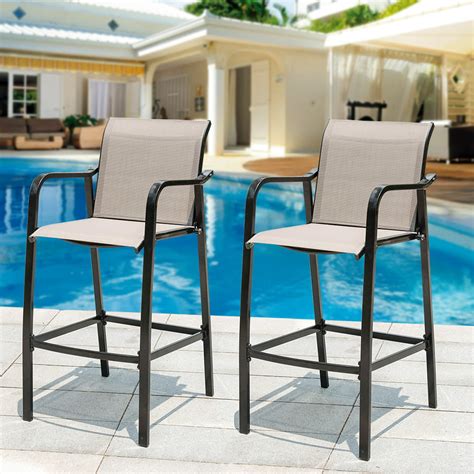 Sundale Outdoor Brown Counter Height Bar Stool All Weather Patio