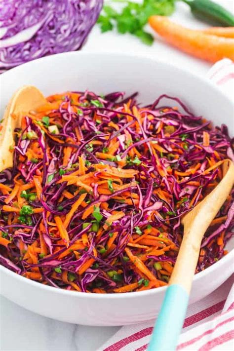 Healthy Red Cabbage Slaw Recipe Little Sunny Kitchen
