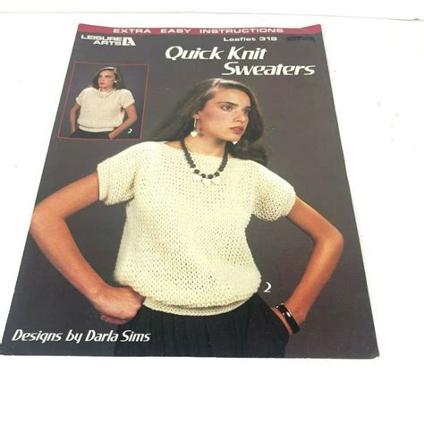 Leisure Arts Quick Knit Sweaters Leaflet Extra Easy Instructions Ebay