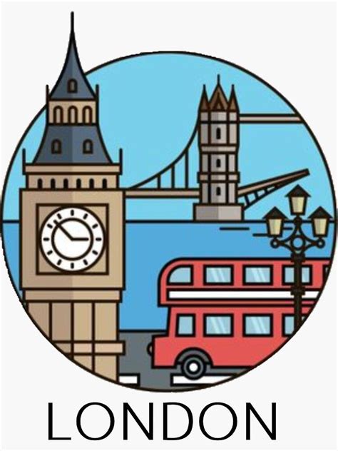 London Cartoon Design Sticker By Julitortellini London Drawing