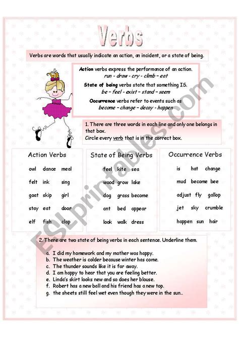 Kinds Of Verbs Esl Worksheet By Anna P Hot Sex Picture