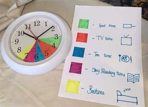 Visual Schedule Idea Kids Schedule Clock For Kids Kids Timeline