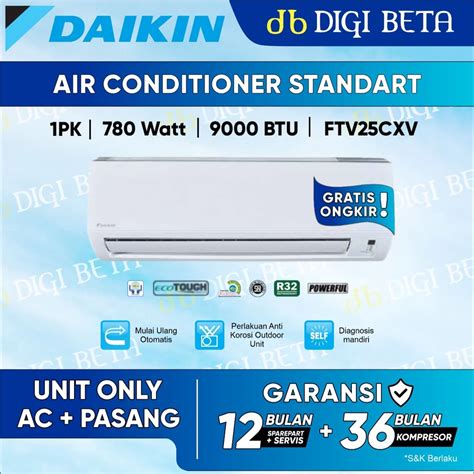 Jual Ac Daikin Pk Standart Ftv Cxv Air Conditioner Split Watt