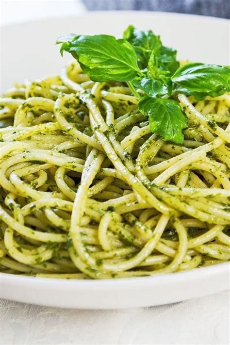 Quick And Easy Light Lemon Pesto Spaghetti Recipe With Romano Cheese