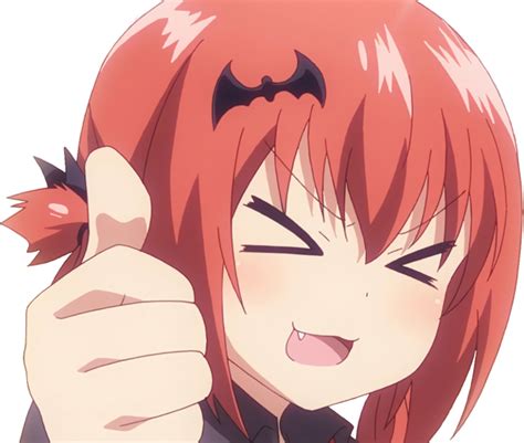 Download Become A Satania Follower Today Anime Emoji Thumbs Up Png