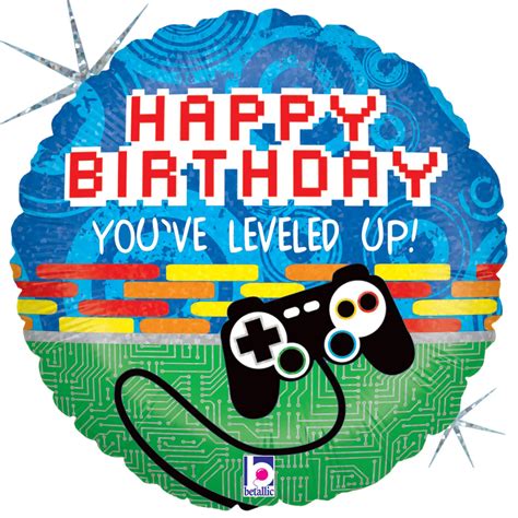 18 Happy Birthday Game Controller Balloon Foil Mylar Etsy