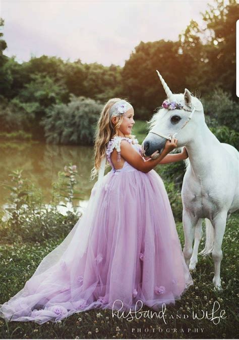 Unicorn Photography Beautiful Girl Princess And Her Unicorn