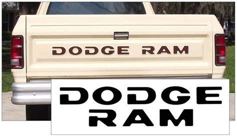 1981 93 Dodge Truck Dodge Ram Tailgate Decal Letters Graphic