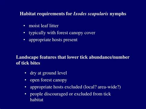 Ppt Management Of Ticks And Lyme Disease In Protected Natural Areas