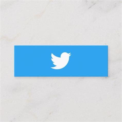 Twitter Logo Social Media Modern Trendy Business Calling Card Zazzle