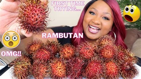 Exotic Fruit Mukbang Trying Rambutan For The First Time Youtube