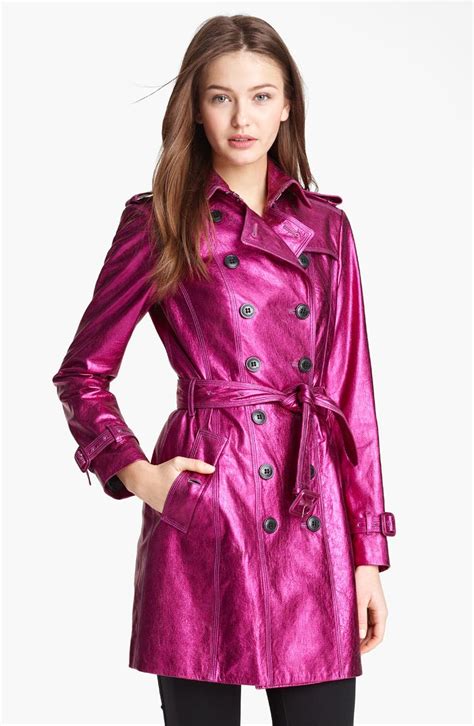 Burberry London Metallic Leather Trench Coat Nordstrom