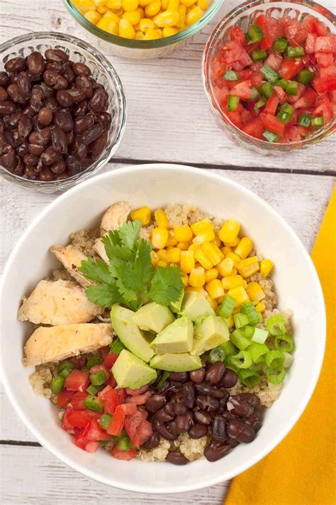 Quinoa is a very hearty and filling whole grain. Southwest Chicken Quinoa Bowl Recipe | MyGourmetConnection