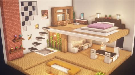 【minecraft】 Modern Room Tutorialㅣinterior 2 Minecraft Interior