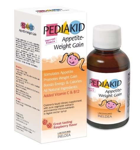 It also protects the skin from signs of aging. Pediakid Appetite-Weight Gain. All New Formula. Natural ...