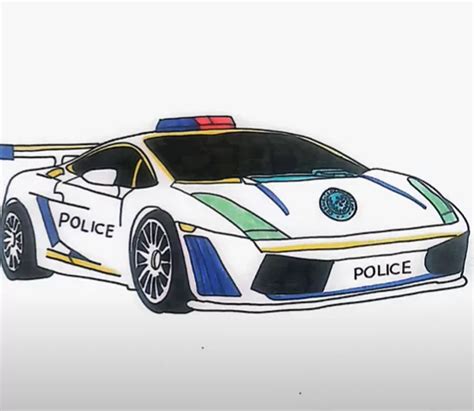 Lamborghini Police Car Coloring Page Free Printable Coloring Pages