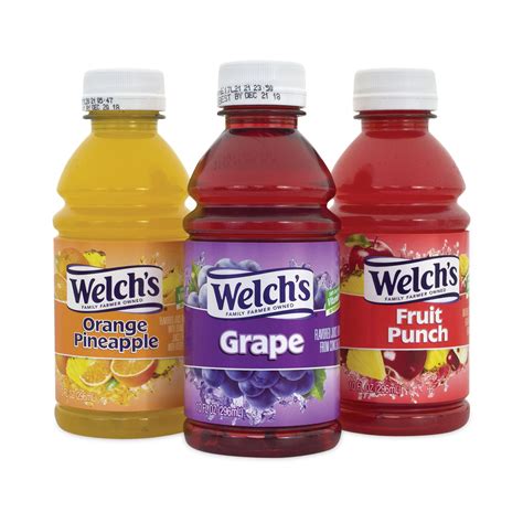 Welchs Fruit Juice Variety Pack Fruit Punch Grape And Orange