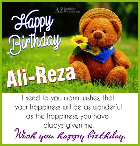 Happy Birthday Ali Reza