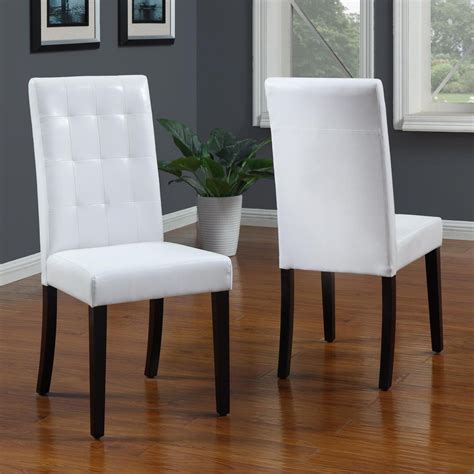 I recovered the chairs that came with the dining table in a chic black and white houndstooth and we. Have to have it. Urban Seating Tufted White Leatherette ...