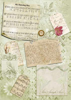10 sheets of backing paper for cards and scrapbooks fit standard a6 size from a wonderful reproduction of the work of edith holden. music script and tags collage backing paper
