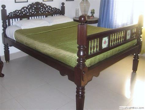 Look through bedroom pictures in different colors and styles and when you find. Chettinad tile in wooden cot | Bedroom false ceiling ...